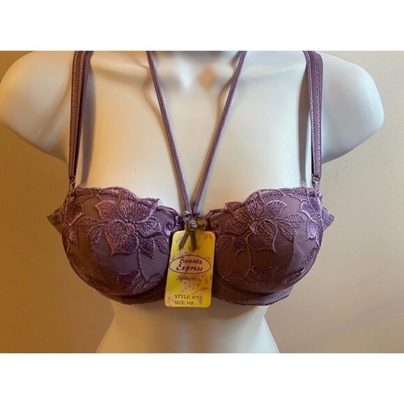 🎀Beaute express sexy push up lace Bra set of 2 Size :34B - Picture 2 of 11